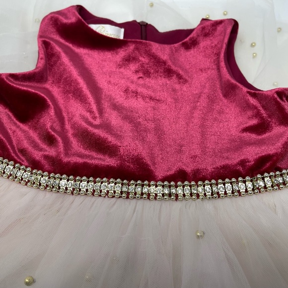 AMERICAN PRINCESS: Red Dress with Cream Skirt, Size 6 - Picture 7 of 7